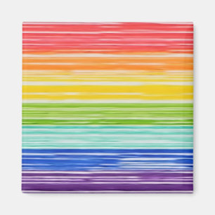 Unsaubere Regenbogenstreifen Magnet
