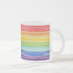 Unsaubere Regenbogenstreifen Mattglastasse