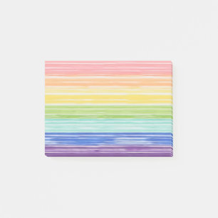 Unsaubere Regenbogenstreifen Post-it Klebezettel