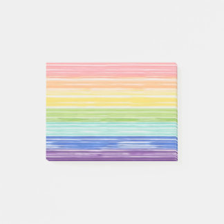 Unsaubere Regenbogenstreifen Post-it Klebezettel