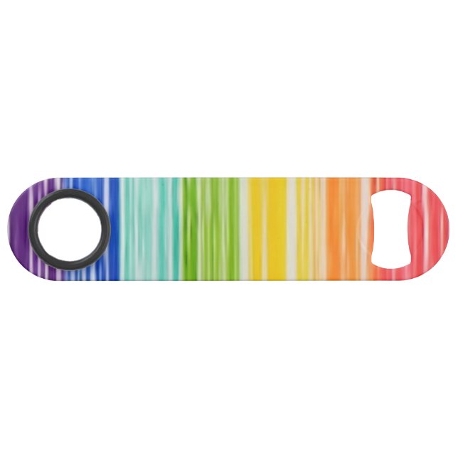 Unsaubere Regenbogenstreifen Speed Flaschenöffner (Vorderseite (Horizontal))