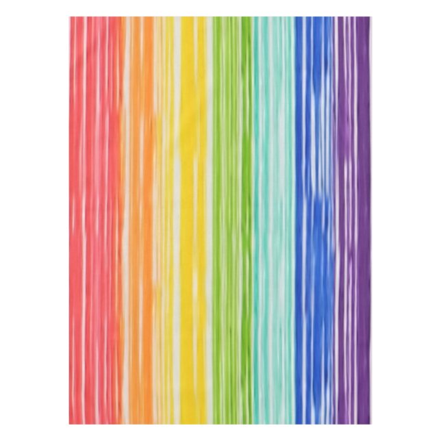 Unsaubere Regenbogenstreifen Tischdecke (Vorderseite)