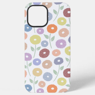 Unschärfe-Blumenmuster-Rpt-Pastell auf Weiß iPhone 12 Pro Max Hülle