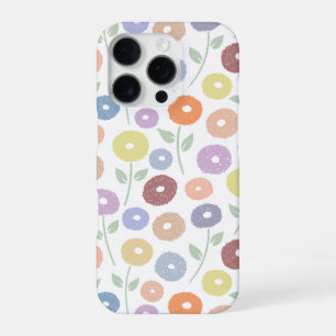 Unschärfe-Blumenmuster-Rpt Pastell auf Weiß iPhone 16 Pro Hülle