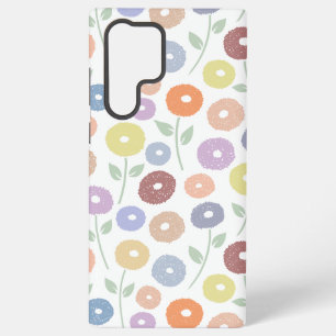Unschärfe-Blumenmuster-Rpt Pastell auf Weiß Samsung Galaxy Hülle