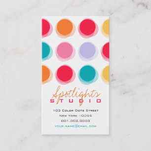 Unscharfe Farbpunkte Retro Pop Fun Visitenkarte