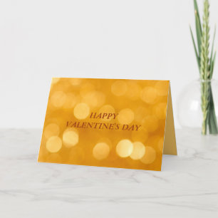 Unschärfe goldene Lichter Frohe Valentinstag-Karte Feiertagskarte