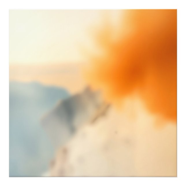 Unschärfe Kunst Neutral Warm Abstrakt Fotodruck (Vorne)