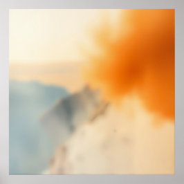 Unscharfe Kunst Neutral Warm Abstrakt Poster
