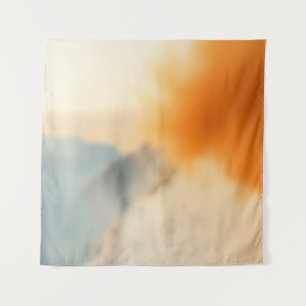 Unschärfe Kunst Neutral Warm Abstrakt Wandteppich