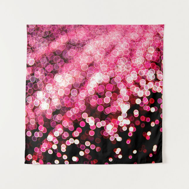 Unscharfe Lichter verschwommen abstrakt rosa Farbr Wandteppich (Vorderseite)