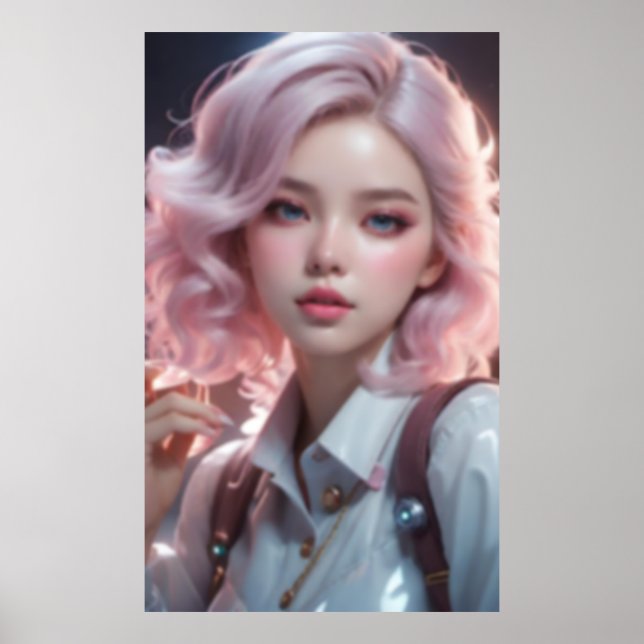 Unschärfes Mädchenporträt 1 Poster (Vorne)