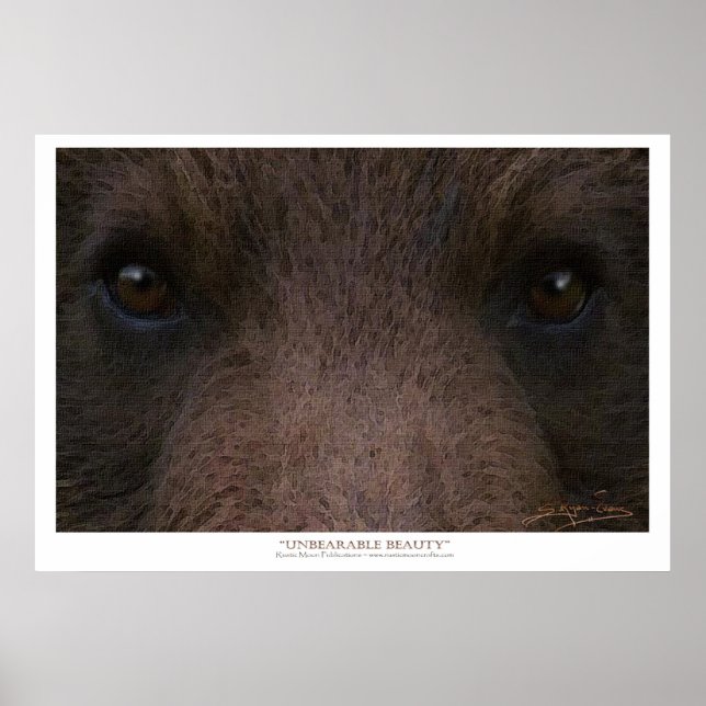 UNSCHÖNE SCHÖNHEIT (Grizzly Bär) ~ Kunstdrucke Poster (Vorne)