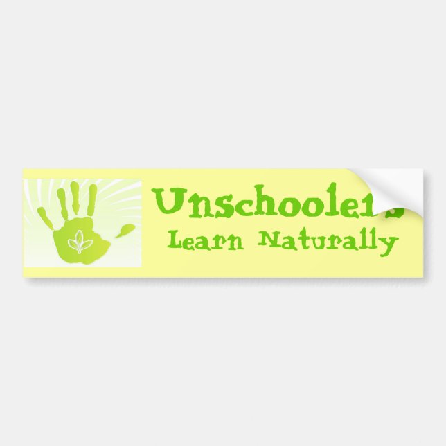 Unschoolers lernen natürlich autoaufkleber (Vorne)