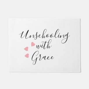 Unschooling-Mutter Grace Hearts Fußmatte