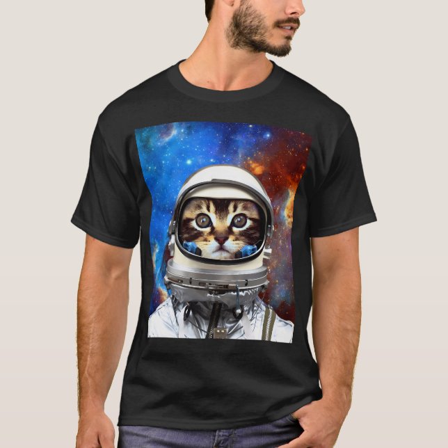 Unschuldige Augen der Astrokatze T-Shirt (Vorderseite)