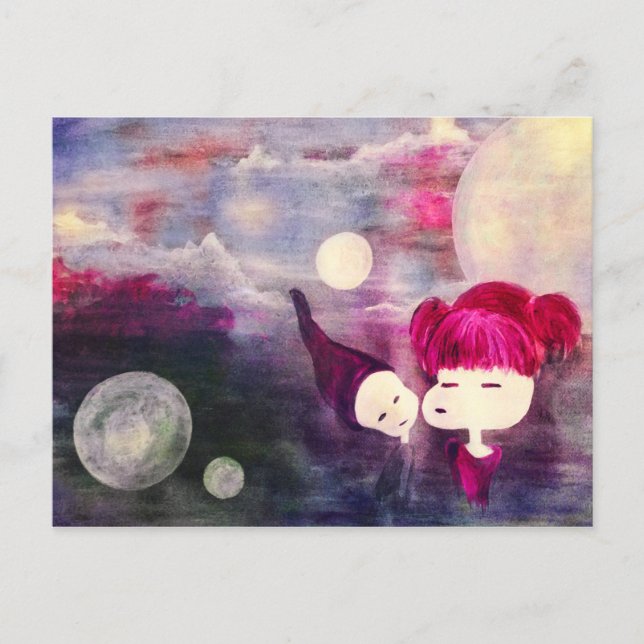 Unschuldige Küsse Postkarte (Vorderseite)