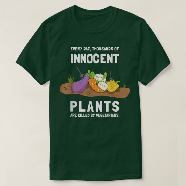 Unschuldige Pflanze, die von der vegetarisch-sarka T-Shirt (Design vorne)