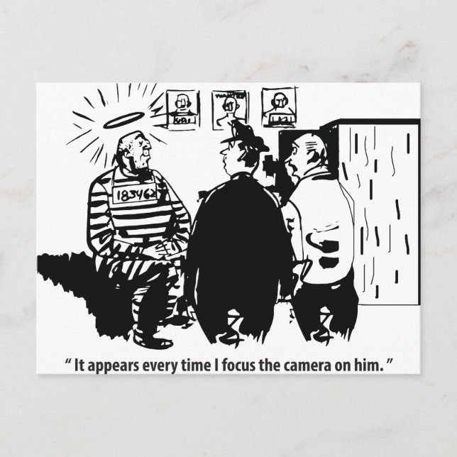 Unschuldige Überzeugung, Kamerafokus, sonniges Vin Postkarte (Vorderseite)