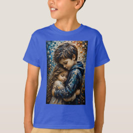 Unschuldige Umarmung 3D-Mosaik-Wandkunst T-Shirt
