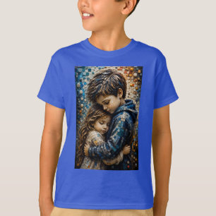 Unschuldige Umarmung 3D-Mosaik-Wandkunst T-Shirt