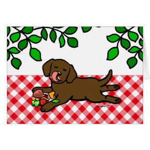 Unschuldiger Schokoladen-Labrador-Welpe