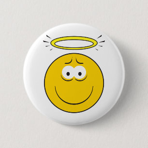 Unschuldiges Engelsgesicht Button