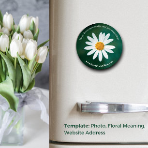 Unschuldsverkündung: Runde Blumenbildung Magnet