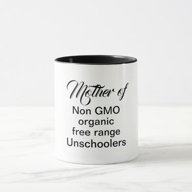 Unschulerziehende Mutter ungeschulte Kinder lustig Tasse (Zentrum)
