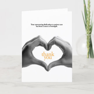 Unschwindende Behandlung der Patienten Dankeskarte