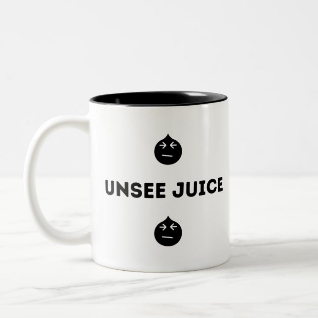 Unsee-Saft Zweifarbige Tasse (Links)