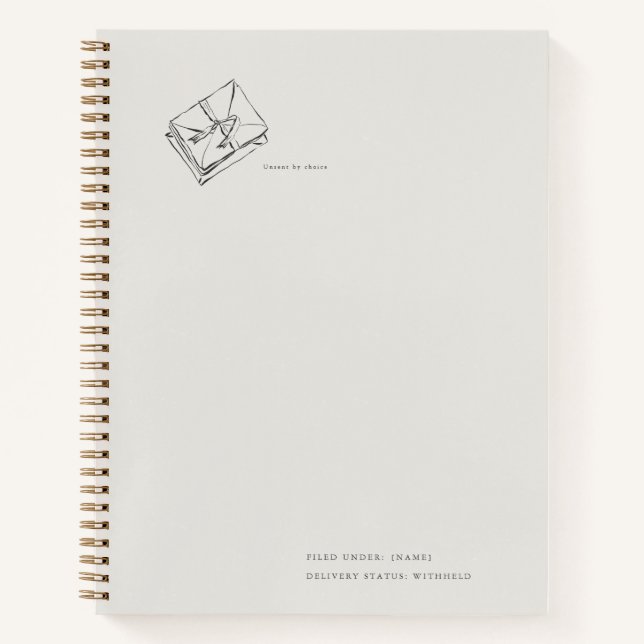 Unsent Letters- Regency Correspondence Notizbuch (Vorderseite)