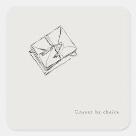 Unsent Letters- Regency Correspondence Quadratischer Aufkleber