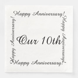 Unser 10. glücklicher Jahrestag Serviette