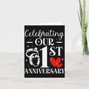 Unser 1. Hochzeitstag feiern 1 Jahr Karte