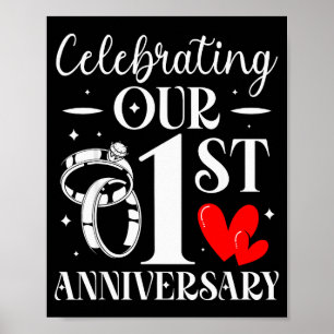 Unser 1. Hochzeitstag feiern 1 Jahr lang  Poster