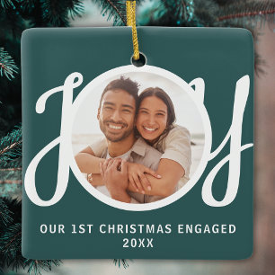 Unser 1. Weihnachten Verlobungsfoto Grüne Erinneru Keramikornament