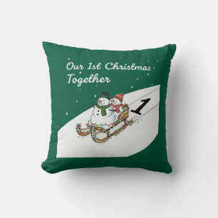 Unser 1. Weihnachten Zusammen Süßes Schneemann-P Kissen