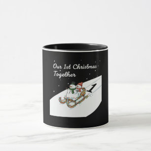 Unser 1. Weihnachten Zusammen Süßes Schneemann-P Tasse