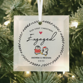 Unser 1. Weihnachtsfest Verlobt Ornament Aus Glas