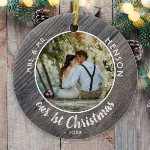 Unser 1. Weihnachtsjubiläum - Foto Keramik Ornament