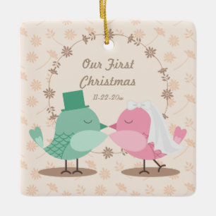 Unser 1. Weihnachtsliebevolles Vogeldekorat Keramikornament