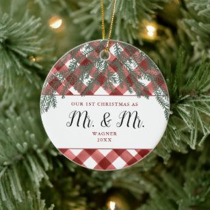 Unser 1. Weihnachtsmann & Mr. Personalisiert überp Keramik Ornament