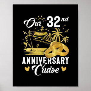 Unser 32. Jubiläums Golden Cruise Urlaub Paar Poster