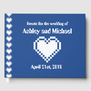 Unser 8-Bit-Hearts in Blue Gast Book Gästebuch
