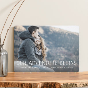 Unser Abenteuer beginnt Foto Hochzeit Save The Date