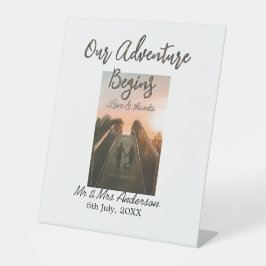 Unser Abenteuer beginnt Foto Liebe & Danke Sockelschild