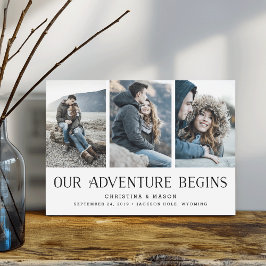 Unser Abenteuer beginnt | Hochzeit mit drei Fotos Save The Date