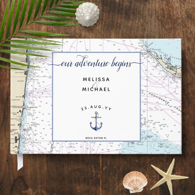 ⚓️ Unser Abenteuer beginnt mit der Florida Nautica Gästebuch (⚓️ Our Adventure Begins Florida Nautical Wedding Guest Book
)