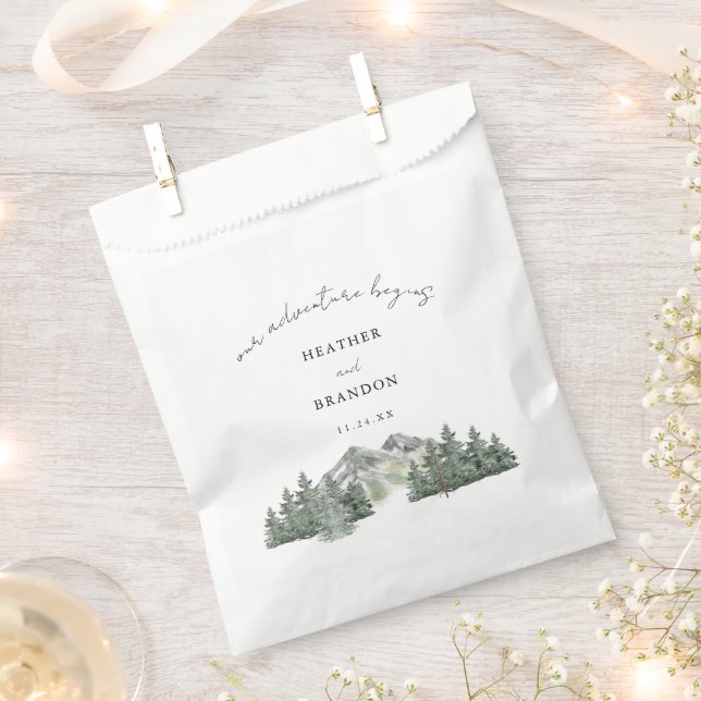 Unser Abenteuer beginnt mit der Gastgeschenk Hochz Geschenktütchen (Ausgeschnitten)